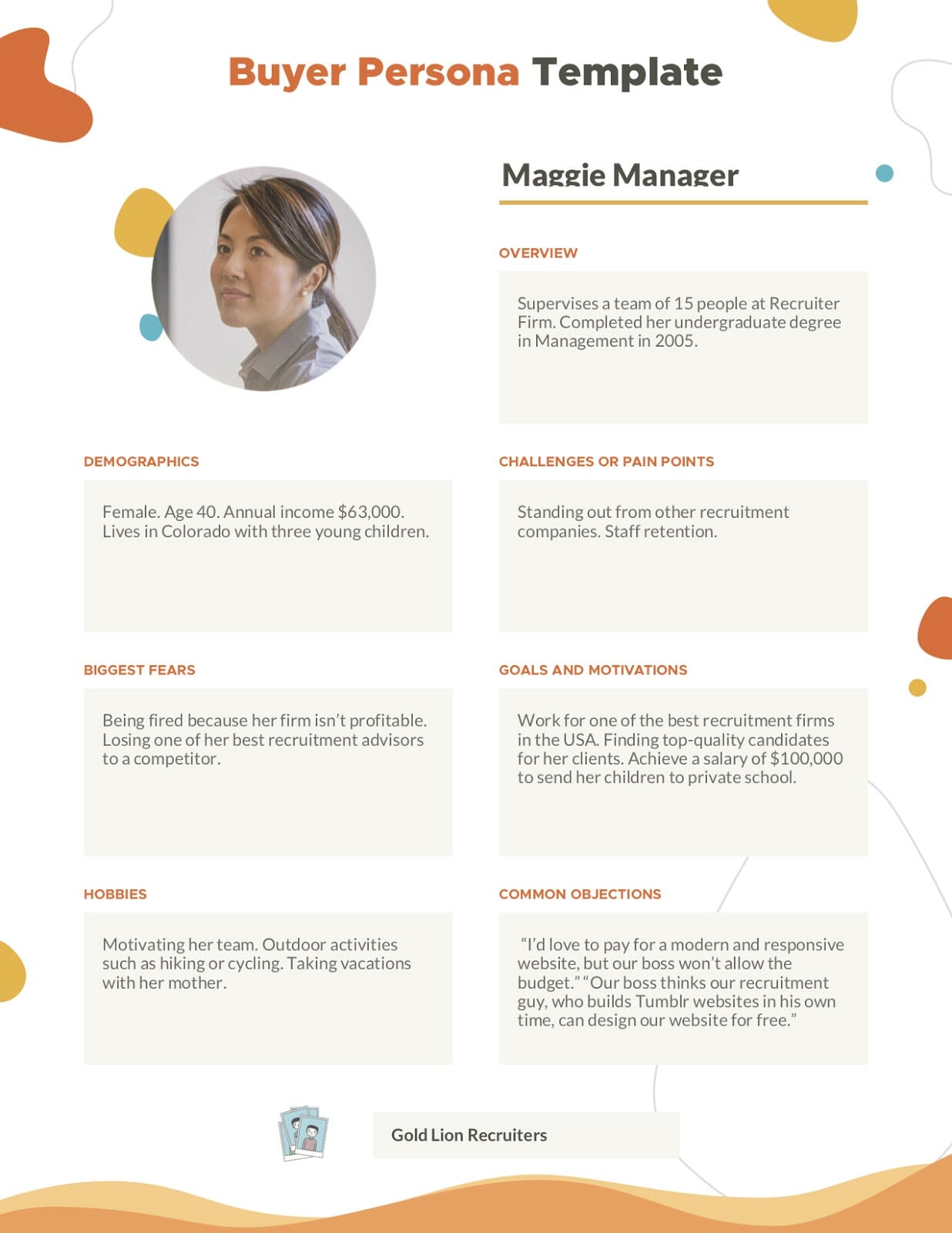 Buyer Persona - Maggie Manager