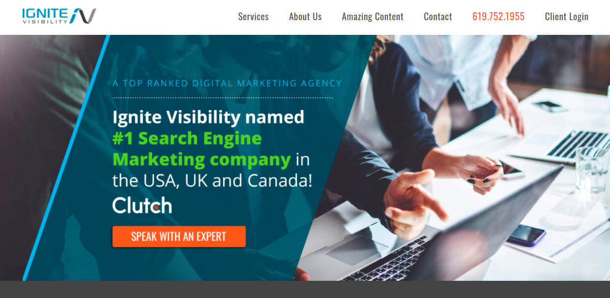 Ignite Visibility home page