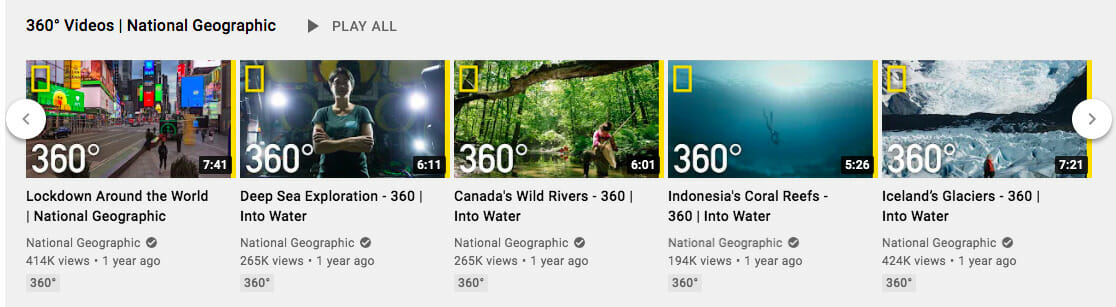 National Geographic 360 videos