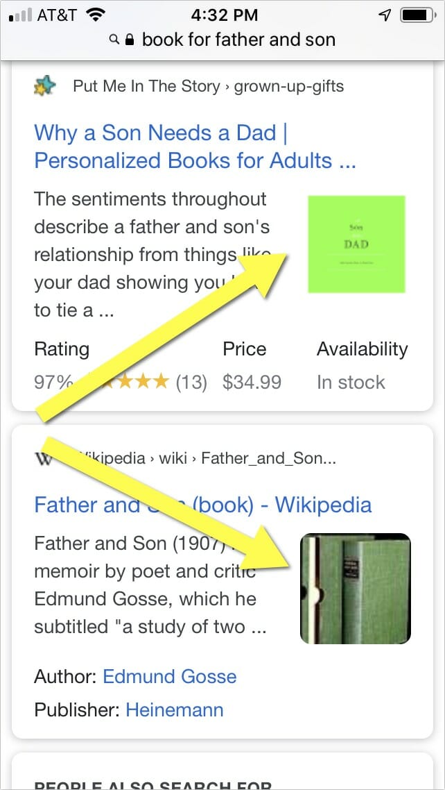 visual search results