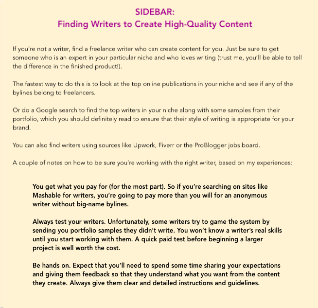 Sidebar Find writers